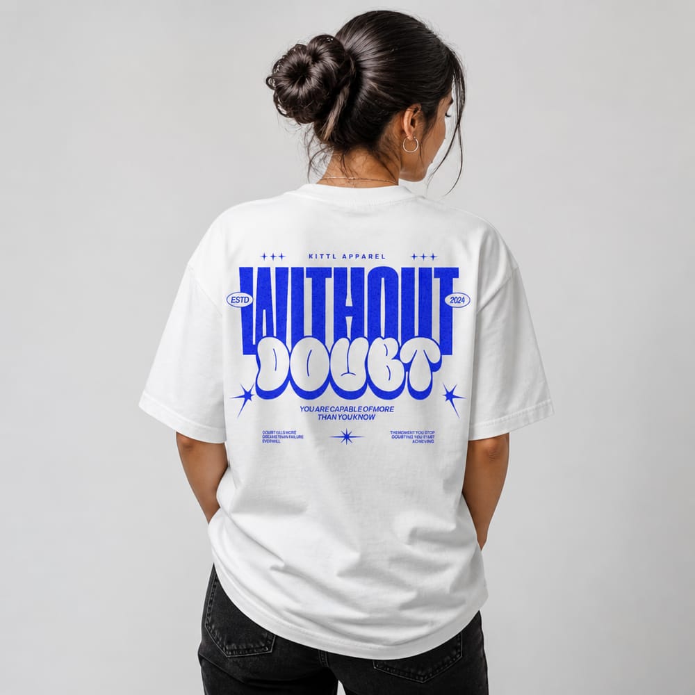 T-shirt mockup with a back print