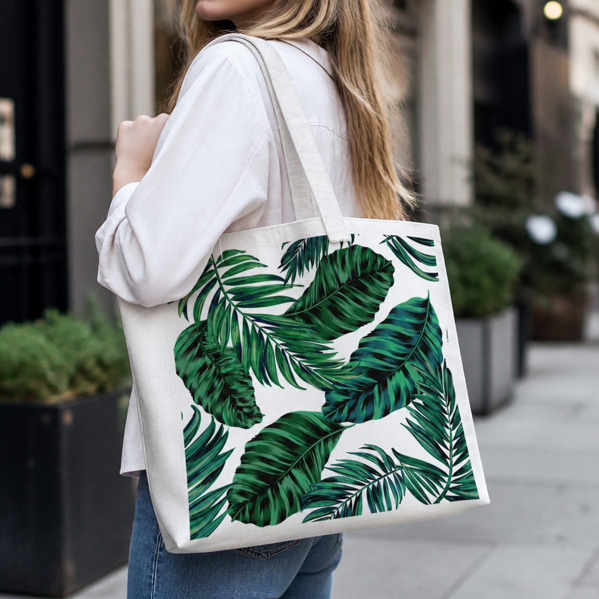 AI-generated tote bag mockup for Etsy listings